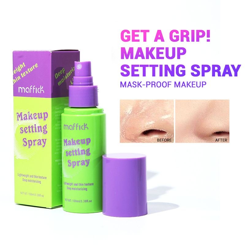 Spray fijador de maquillaje para rostro, hidratante, formación de película rápida, difícil de remover._voghion.com