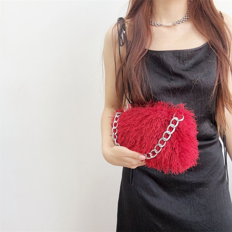 Plüschhandtaschen, Pelz-Unterarmtaschen, Schultertaschen, Kettentaschen, Abendtaschen_voghion.com