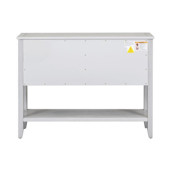 TREXM Cambridge Series Ample Storage Vintage Console Table With Four Small Drawers And Bottom Shelf For Living Rooms, Entrances And Kitchens (Antiqu_voghion.com