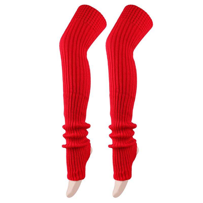Unisex Verlängerte Woll-Beinstulpen (80 cm) Damen-Florsocken, gestrickte Woll-Beinstulpen, Ballett-Yoga-Fußwärmer_voghion.com