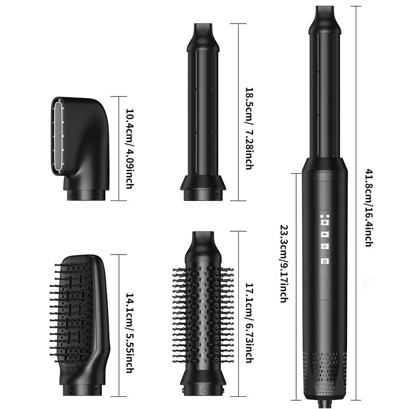 Nuovo pettine ad aria calda cinque in uno ad alta velocità, styling per la cura dei capelli con ioni negativi, ferro arricciacapelli, asciugacapelli domestico_voghion.com