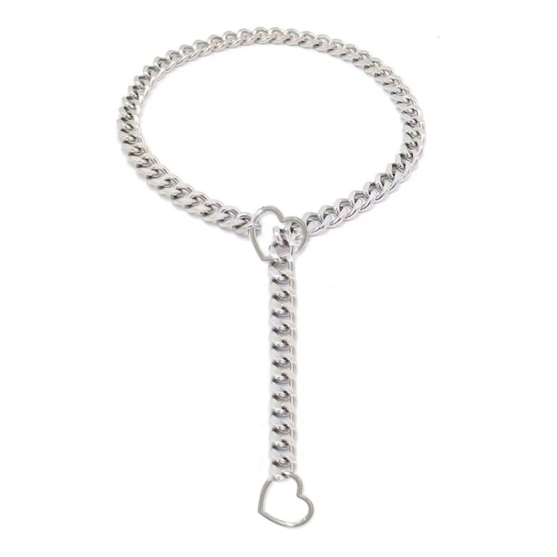 Collana in ottone placcato oro vero, di grande vendita, con anello a forma di cuore, stile punk, rock, cubano, lunga catena, con lucchetto a cuore._voghion.com