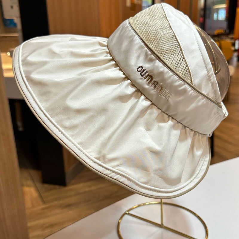 High Quality UV Resistant Empty Top Korean Version New Mesh Splicing Large Eave Hat, Breathable Sun Hat For Children_voghion.com