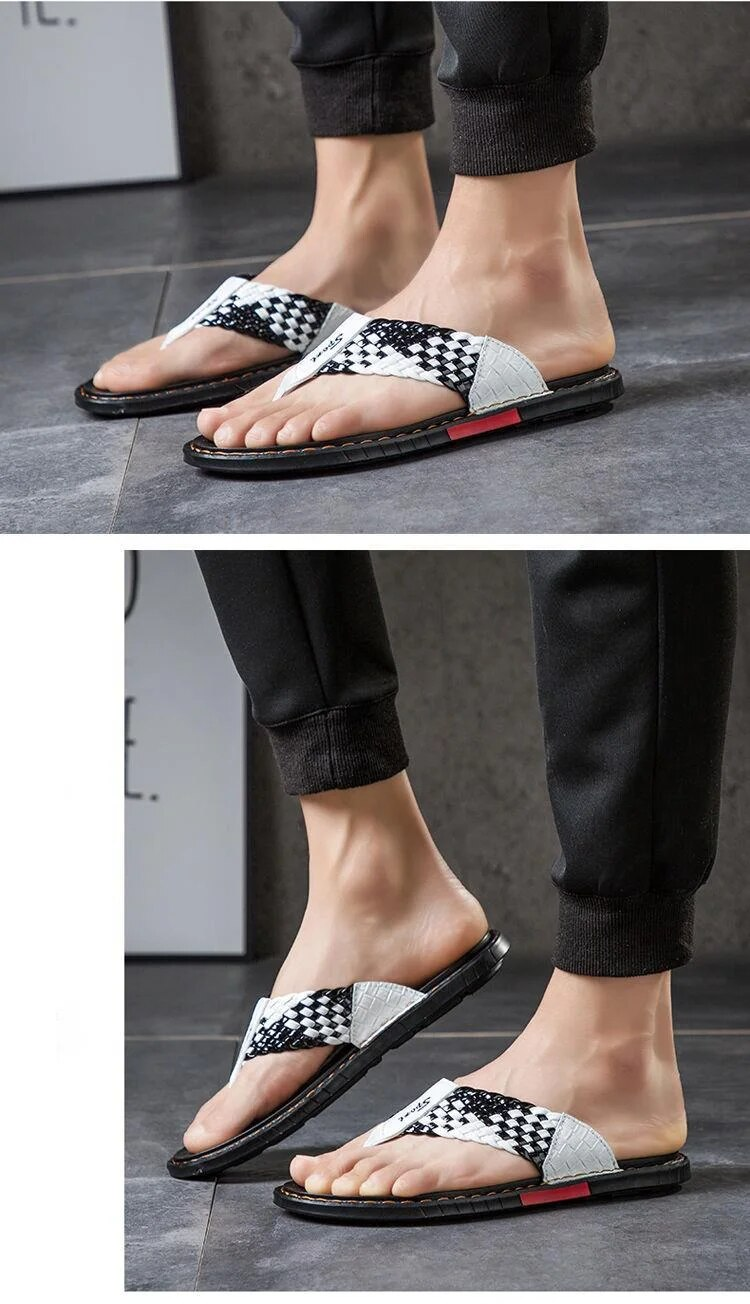 Infradito da esterno versatili tendenza estiva onalizzate scarpe alla moda da uomo, nuovi sandali da indossare all'aperto, alla moda_voghion.com