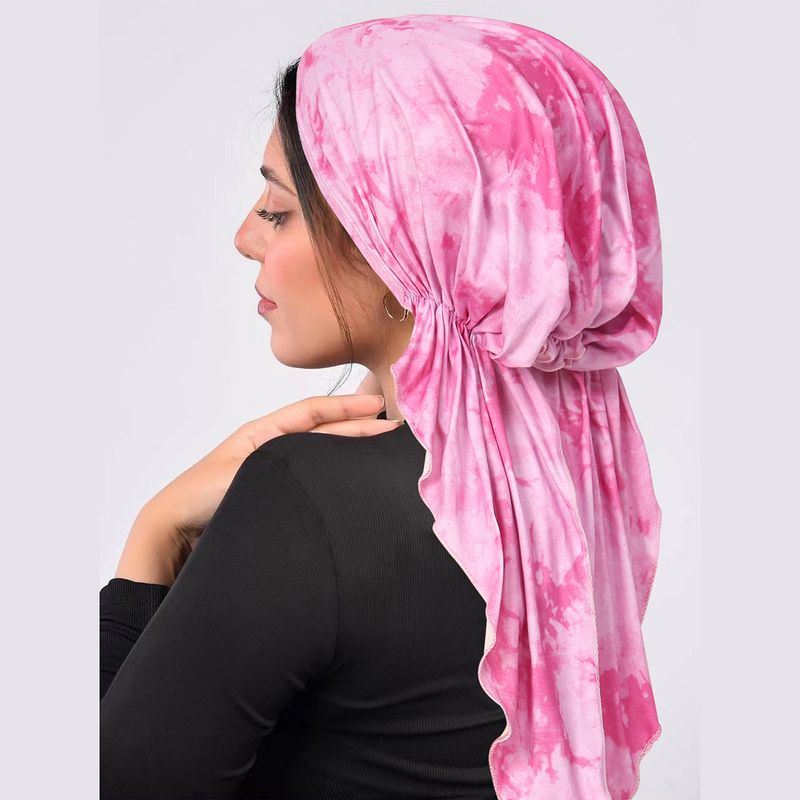 Neues mehrfarbiges, geblümtes Flugzeug mit großem Schwanz und modisch bedrucktem Batik-Kopftuch für Damen_voghion.com