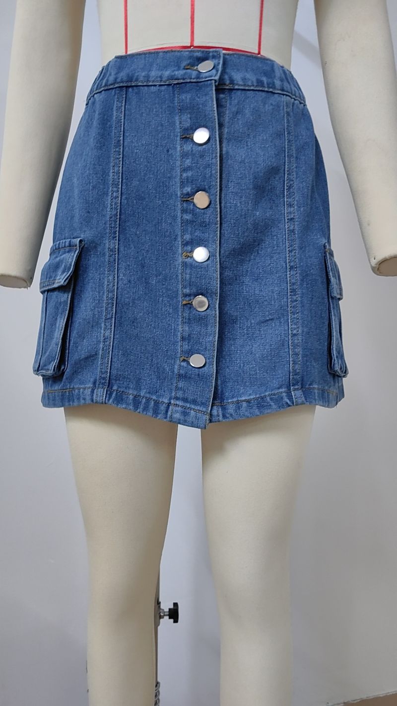 Damenbekleidung gewaschen eine Reihe von Arbeitskleidung Jeansrock Halbrock_voghion.com