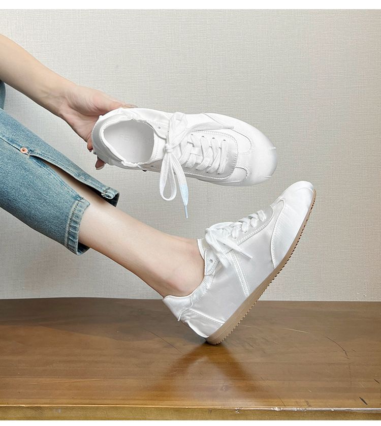 Satinschuhe im Ballettstil für Damen, Nischendesignermode, All-Match-Freizeitschuhe_voghion.com