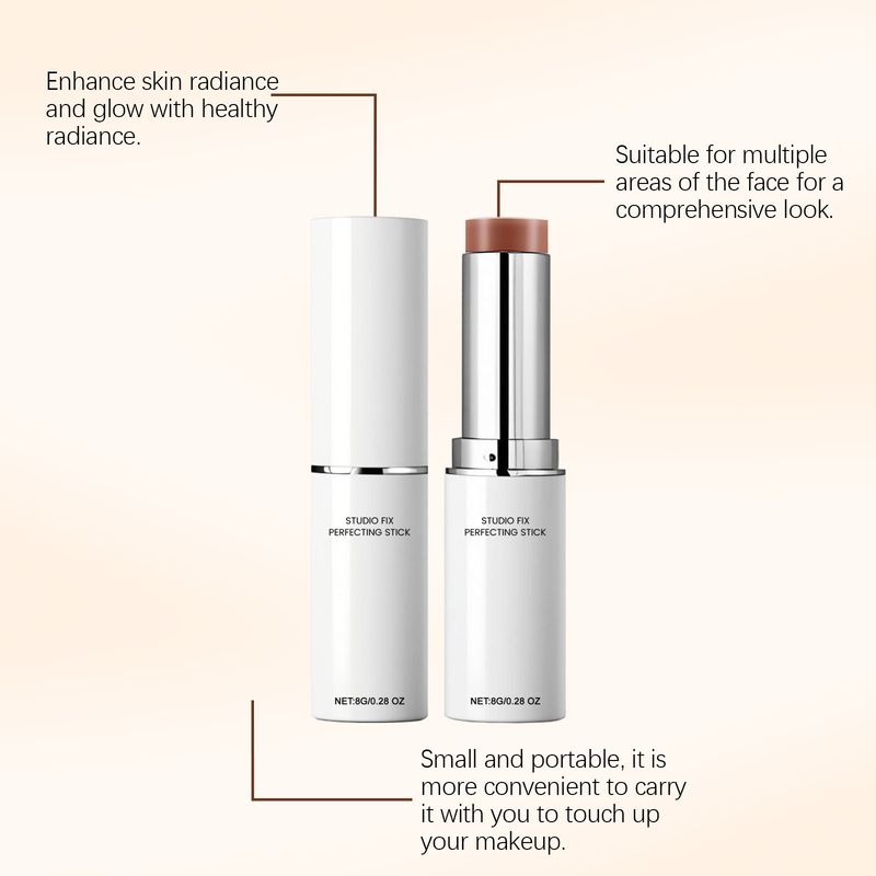 Nude Pink Brightening Concealer Kreieren Sie leichtes, atmungsaktives Make-up. Matt klarer Foundation Stick mit natürlicher Passform_voghion.com