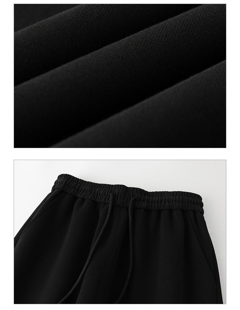 Men's Relaxed Fit Cotton-Blend Lounge Pants Set – 132-9251 Oversized Sweater & Wide-Leg Joggers (S-XXXL) – Breathable Streetwear Two-Piece_voghion.com
