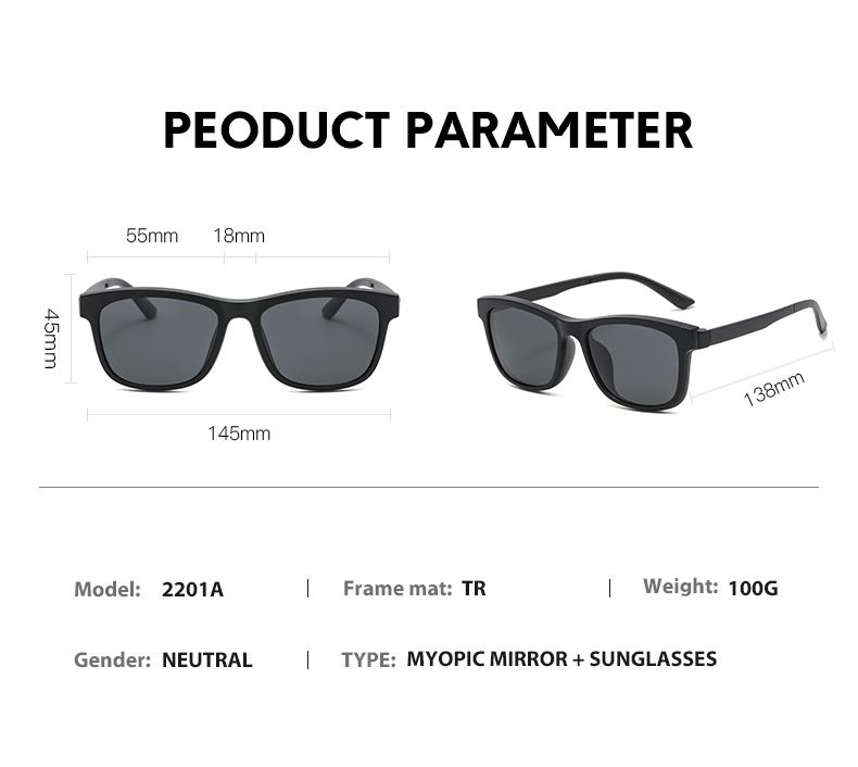 New Arrivals Magnetiske solbriller Clip og optisk brillestel 6 i 1 Kvinder Mænd Polariserede eller Night Vision Multipurpose Eyeglasses_voghion.com