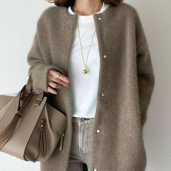 Oversize-Strickmantel für Damen – weicher und warmer Langarm-Cardigan mit Reverskragen, 7 schicke Farben, vielseitiges Lagenstück für Herbst und Winter_voghion.com