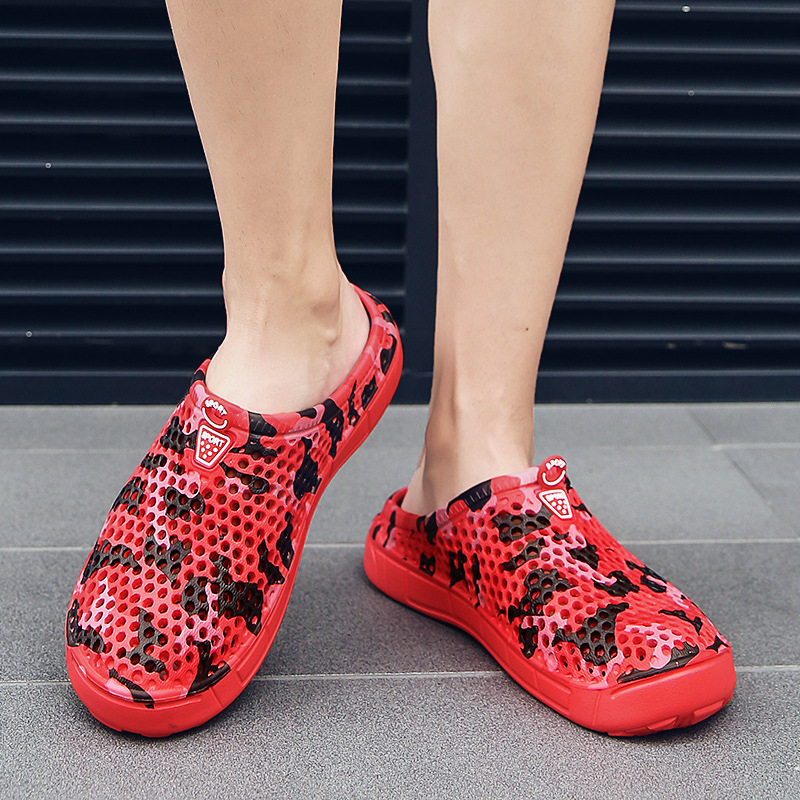 Sommer-Clogs für Herren, atmungsaktive Mesh-Hausschuhe, Strandsandalen, Outdoor-Sport_voghion.com