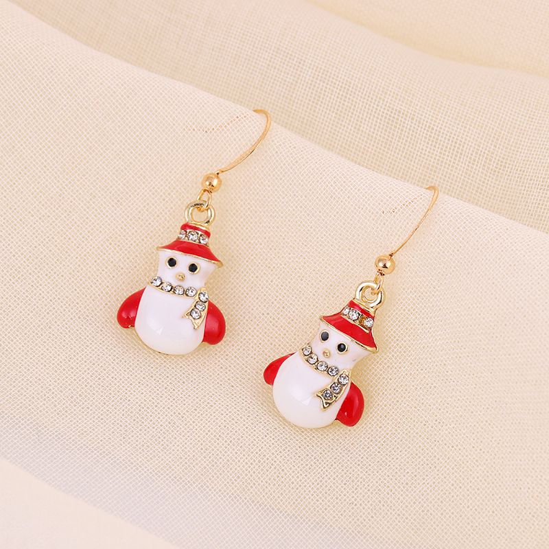 Earring set, long snowflake, elderly tree, cane, bell, alloy ear accessory for women_voghion.com