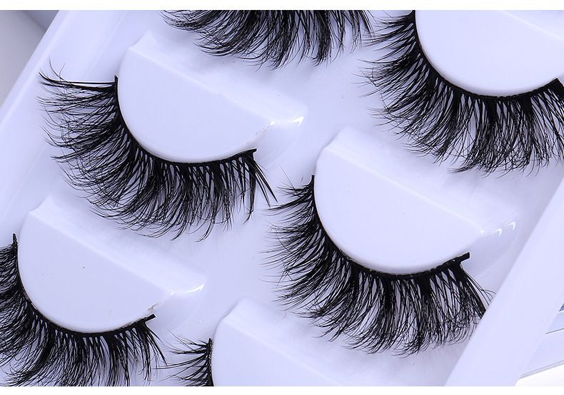 Doppeltes Augenlid, europäische und amerikanische falsche Wimpern, 3D, 5 Paar weiche, gekreuzte Curling-Wimpern_voghion.com