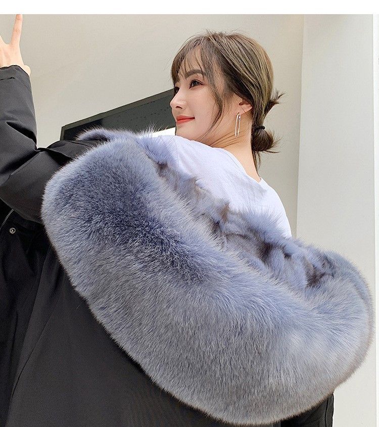 Ropa de mujer Nuevo abrigo de invierno con forro de piel de largo medio Parka Haining desmontable_voghion.com