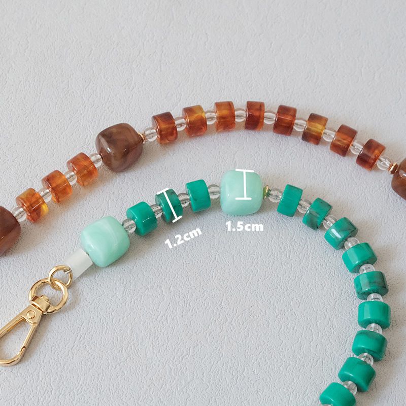 Accessori versatili in acrilico alla moda con perline multicolori, tracolla in resina, corda appesa, catena per telefono_voghion.com