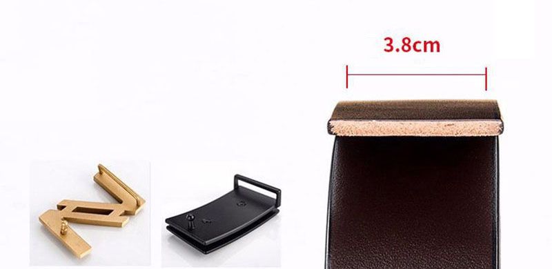 HOT HIDUP Top Quality Pure Solid Cowhide Leather for Pin Smooth Men Cow Strap Vintage Belts 38mm Width Without Buckle NWJ627_voghion.com