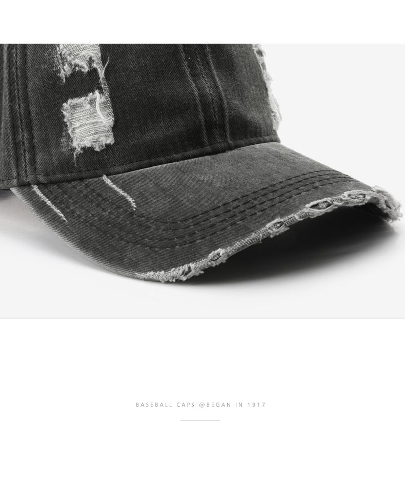 Cappello da donna personalizzato retro lavato foro tinta unita piatto leggero berretto da baseball berretto da viaggio con protezione solare per uomo all'aperto_voghion.com