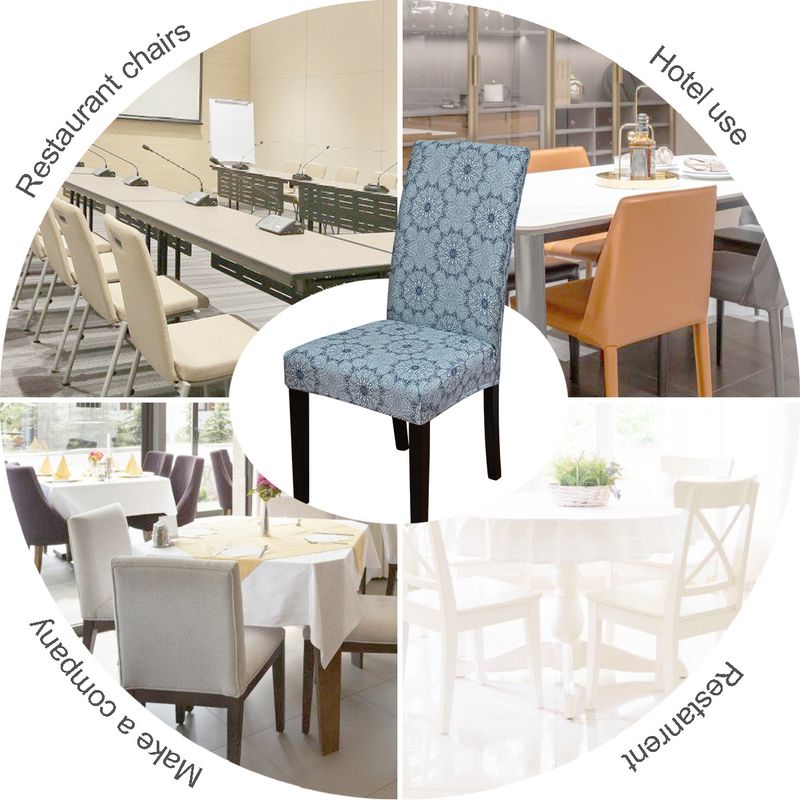 Chair Cover Elastic Iris Printed Chair Cover All Inclusive Universal Household Chair Cover_voghion.com