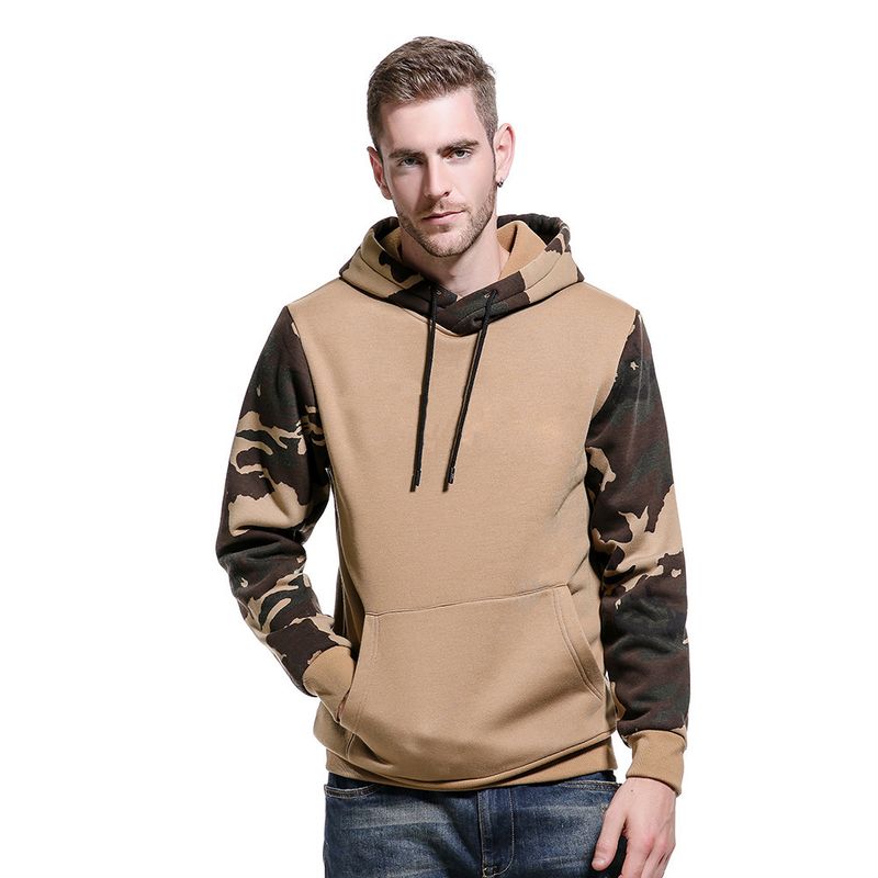 Trendy Herbst und Winter Camouflage Langarm Kapuzenjacke für Herren mit Wärmeübertragung bedrucktem Fleece-Hoodie_voghion.com