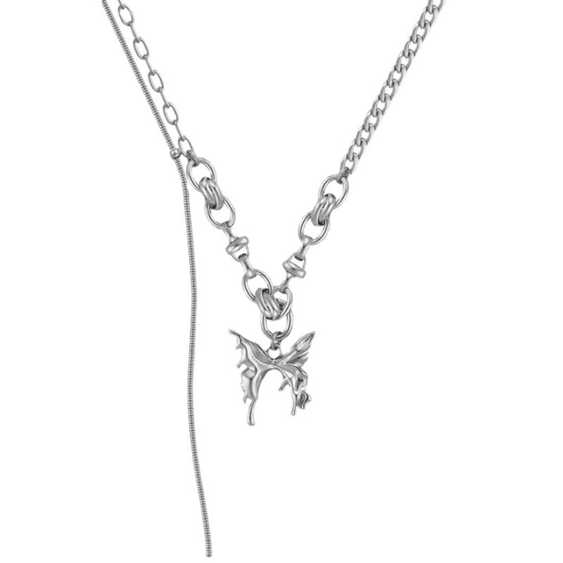 Modes ielas apģērbs k Splicing Clavicle Chain Rudens ziemas modes tauriņu kaklarota sievietēm džemperu kaklarotu ķēdēm_voghion.com