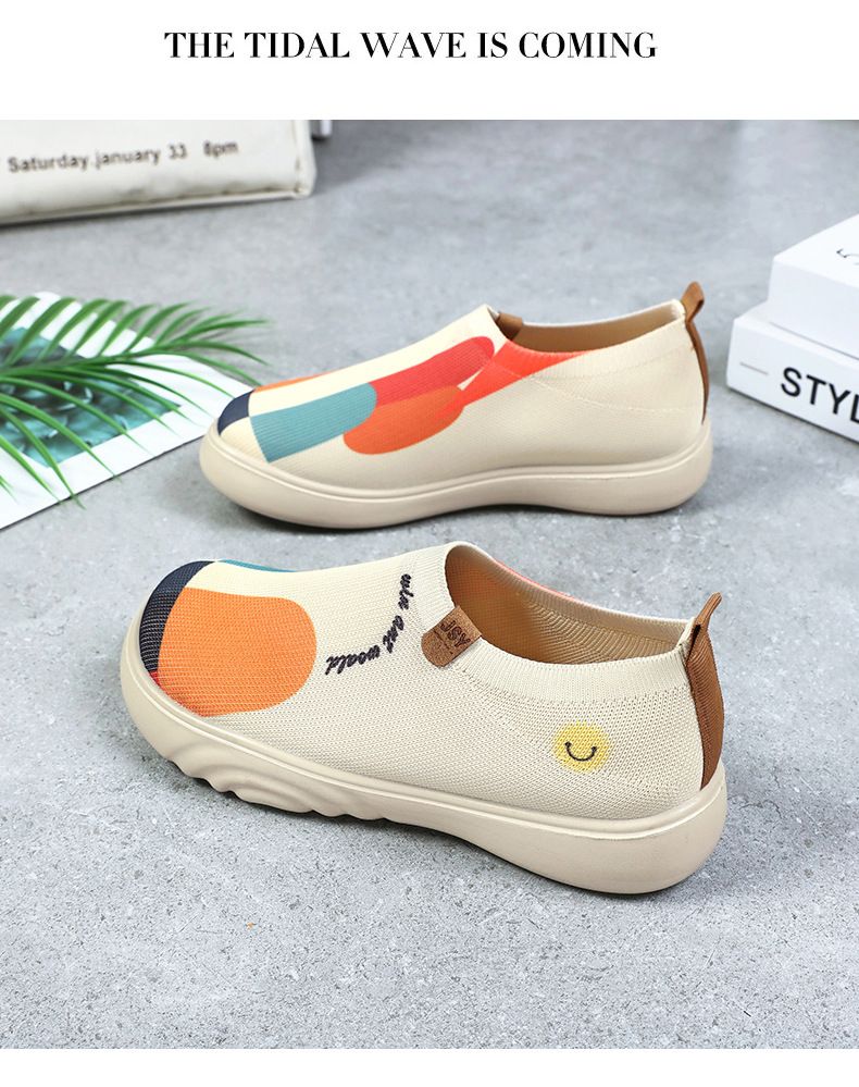 Women's Shoes Soft-soled Comfortable Casual Shoes Breathable Single Shoes Lazy One-pedal Cloth Shoes Middle-aged And Elderly Mother Shoes_voghion.com