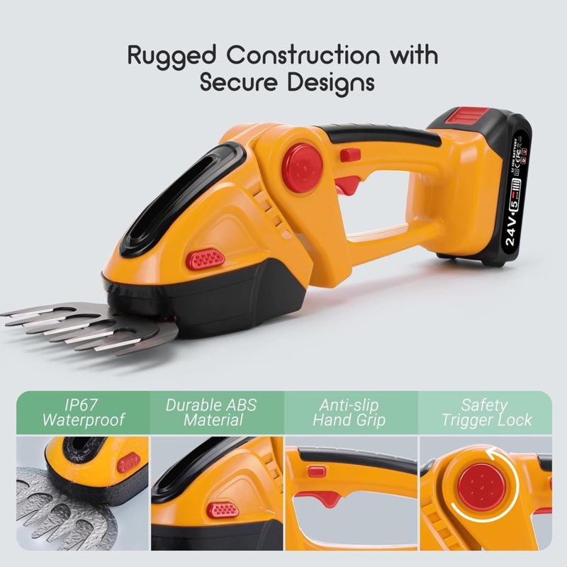 Household Lithium Battery Handheld Mini Electric Hedge Lawn Mower Fence Trimmer Pruning Shears Tool_voghion.com