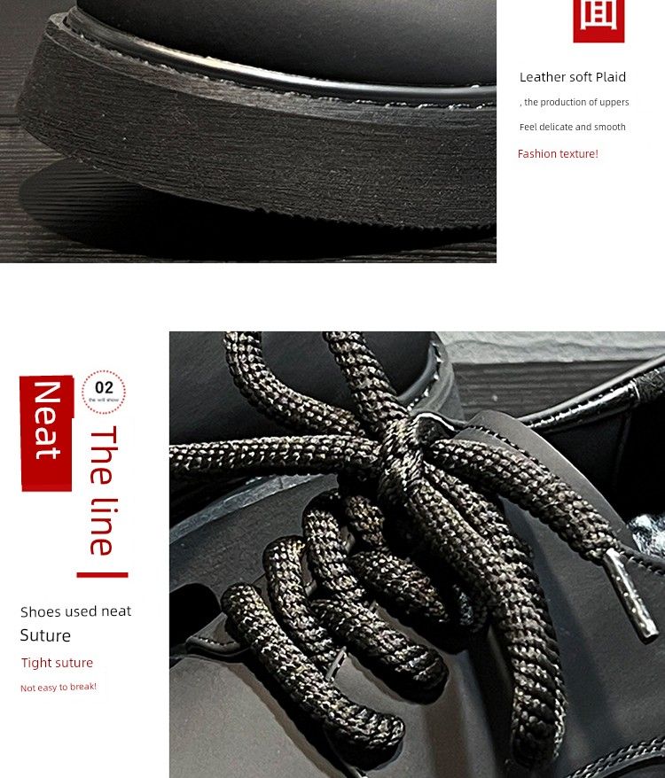 Cleanfit Derby 's 2024 New Thick Bottom Height Increasing Leisure British Style High Sense Guest Look Big Head Shoes_voghion.com