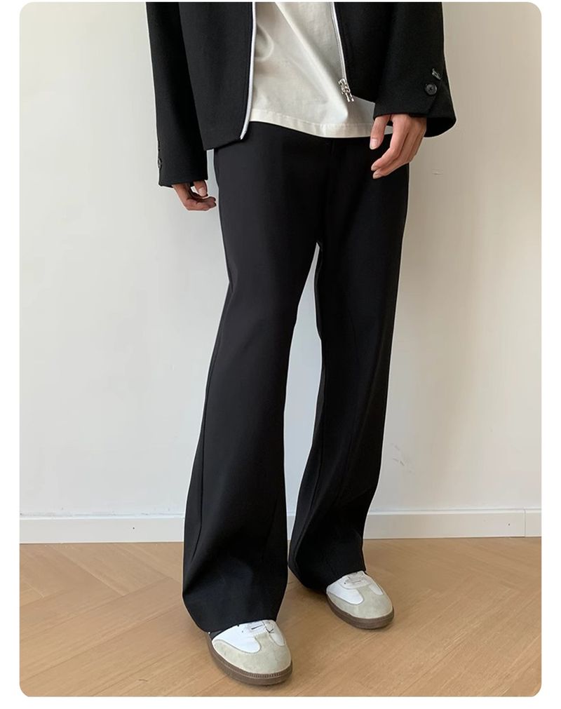 Deconstructed Tailored Trousers – Clean-Fit Micro Flare Pants With Seamless Stretch & Wrinkle Resistance_voghion.com