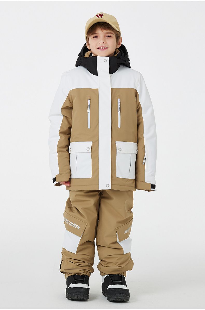 Tuta da sci per bambini, set invernale da ragazzo e ragazza, impermeabile, calda e antivento, per snowboard, sci, neve spessa, gioco_voghion.com