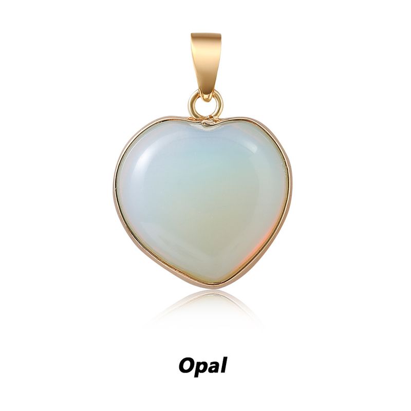 Gioielli da donna con ciondolo a forma di cuore in cristallo bianco naturale_voghion.com