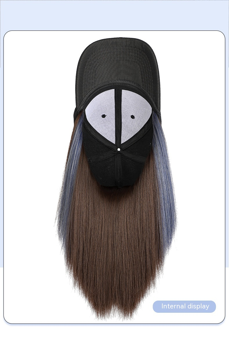 2024 Nuovo cappello parrucca tutto in uno più venduto, capelli corti lisci, parrucca con cappuccio da donna, capelli sulla clavicola, Bobo, Europa e America_voghion.com
