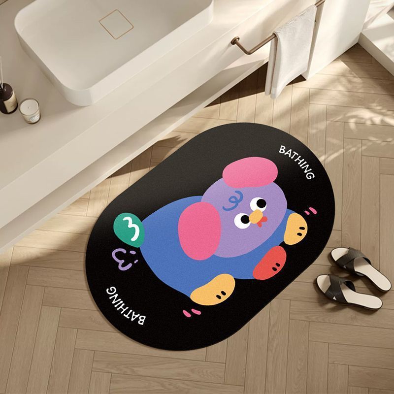 ins style dopamine small animal household diatom mud carpet decoration bathroom entrance door anti slip foot mat_voghion.com