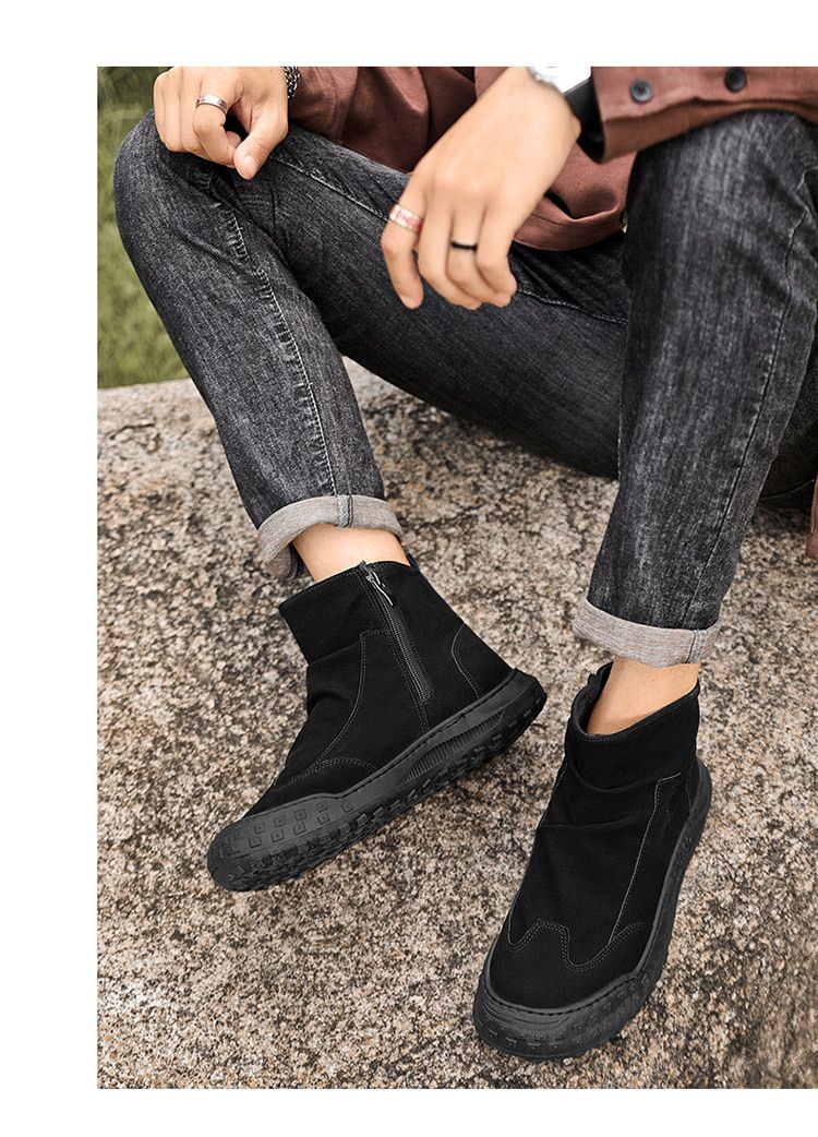 Höga Martin-stövlar för höstens nya arbetskläder, trendiga och mångsidiga halkfria, slitstarka och avslappnade arbetsskyddsskor_voghion.com