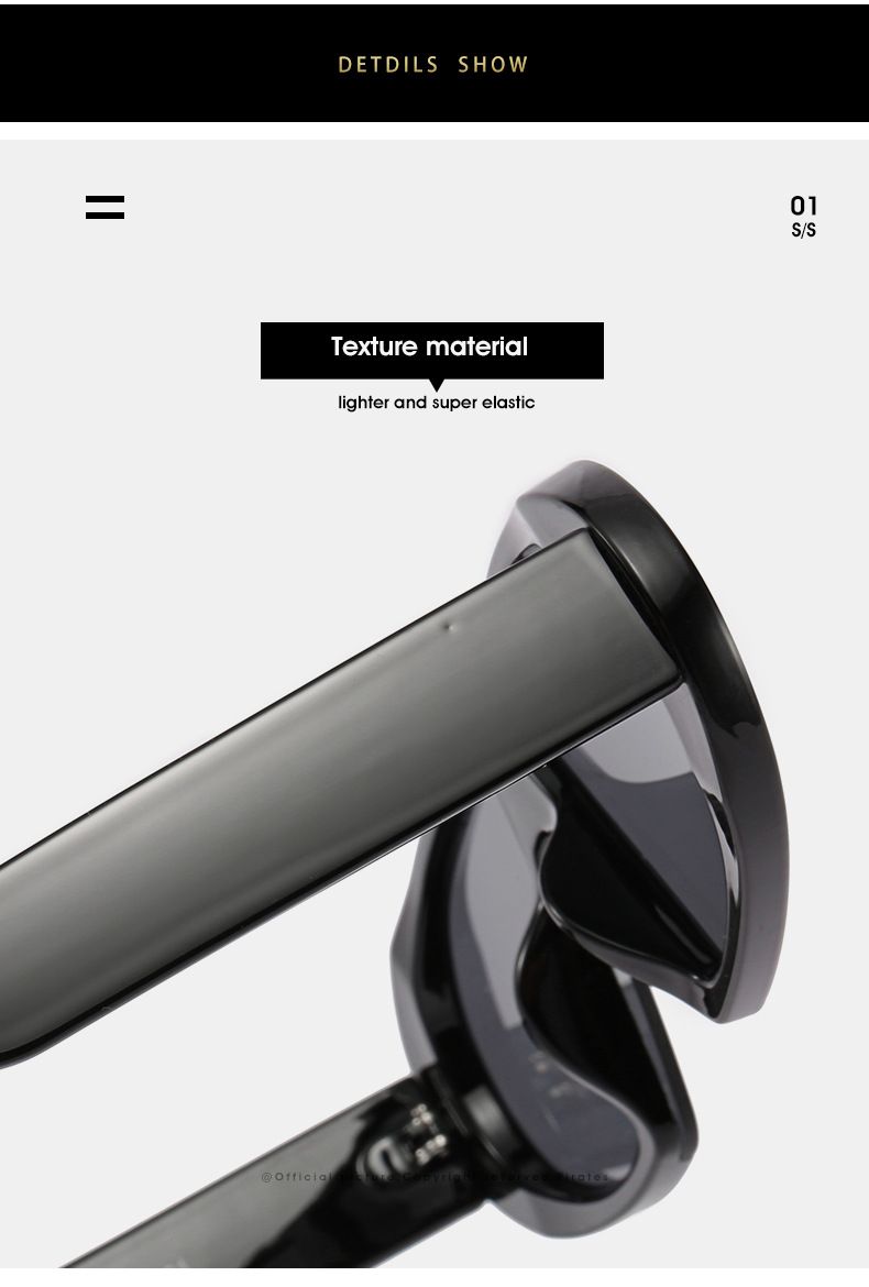 2019 Neue kleine Rahmen Trendmarke Internet Celebrity Sonnenbrille im gleichen Stil Vielseitige personalisierte Damenbrille_voghion.com