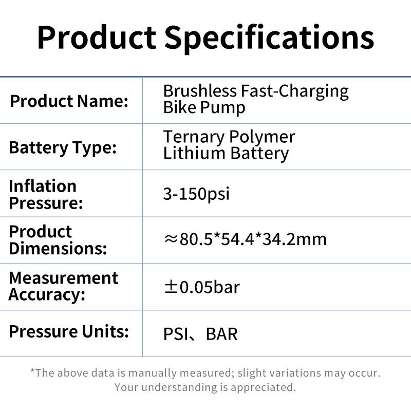 Pompa per bicicletta portatile, gonfiatore wireless per pneumatici da 120 PSI_voghion.com