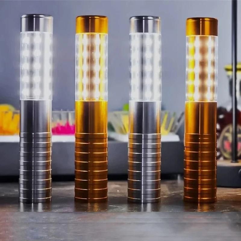 Bastone stroboscopico a LED per servizio di bottiglie, luci scintillanti, luci da ballo portatili, luci lampeggianti, bastoni per champagne, bar e discoteche_voghion.com