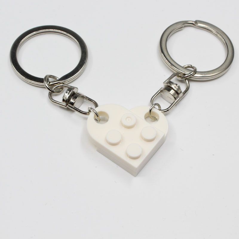 Llavero de rompecabezas con bloques empalmables para amantes del amor_voghion.com