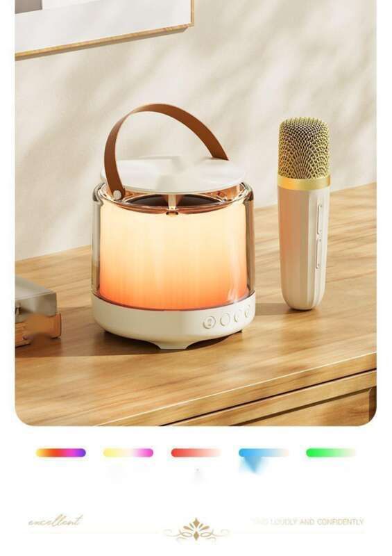 【 16 000 ihmisen kokoelma 】 Langaton Bluetooth-kaiutin mikrofonilla, kannettava arvokasta laulua varten_voghion.com