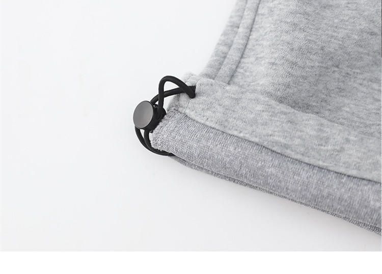 Calças de malha casuais para meninos - Calças compridas de algodão macio com cós elástico para crianças (120-170 cm) - Cinza e preto_voghion.com