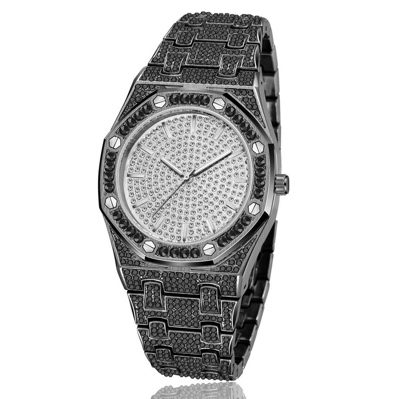 Orologio da polso al quarzo per il tempo libero e le attività commerciali con diamanti della serie Neutral Farmhouse Oak del designer_voghion.com