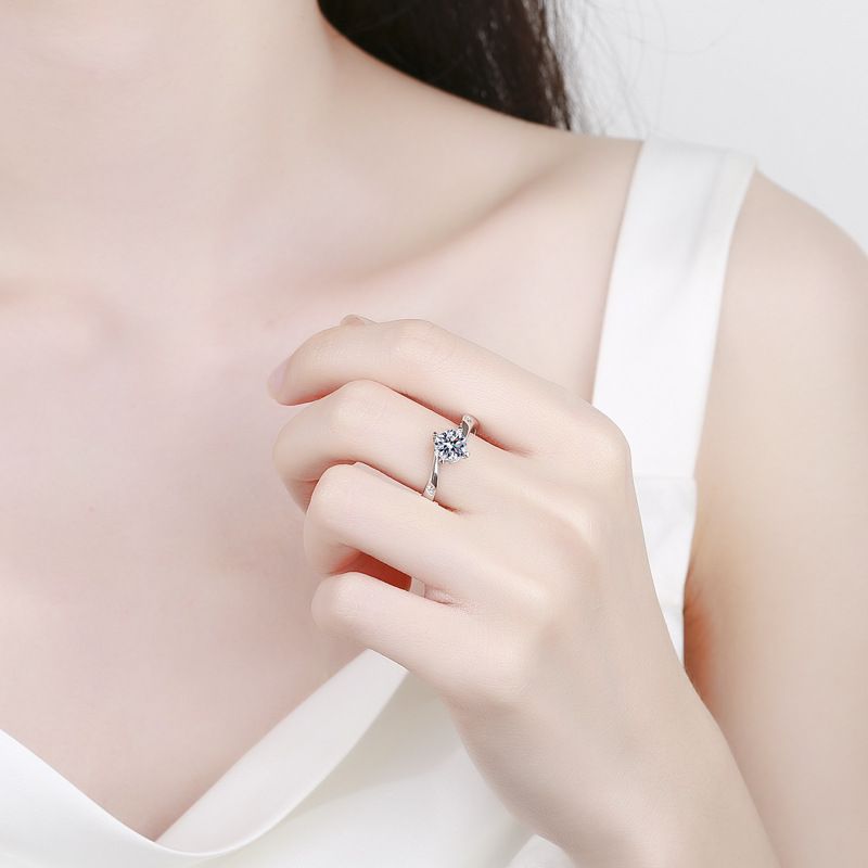 Tancise klassischer Moissanit-Silberring für Damen, Schmuck, Hochzeitsversprechen, Party-Geschenk_voghion.com