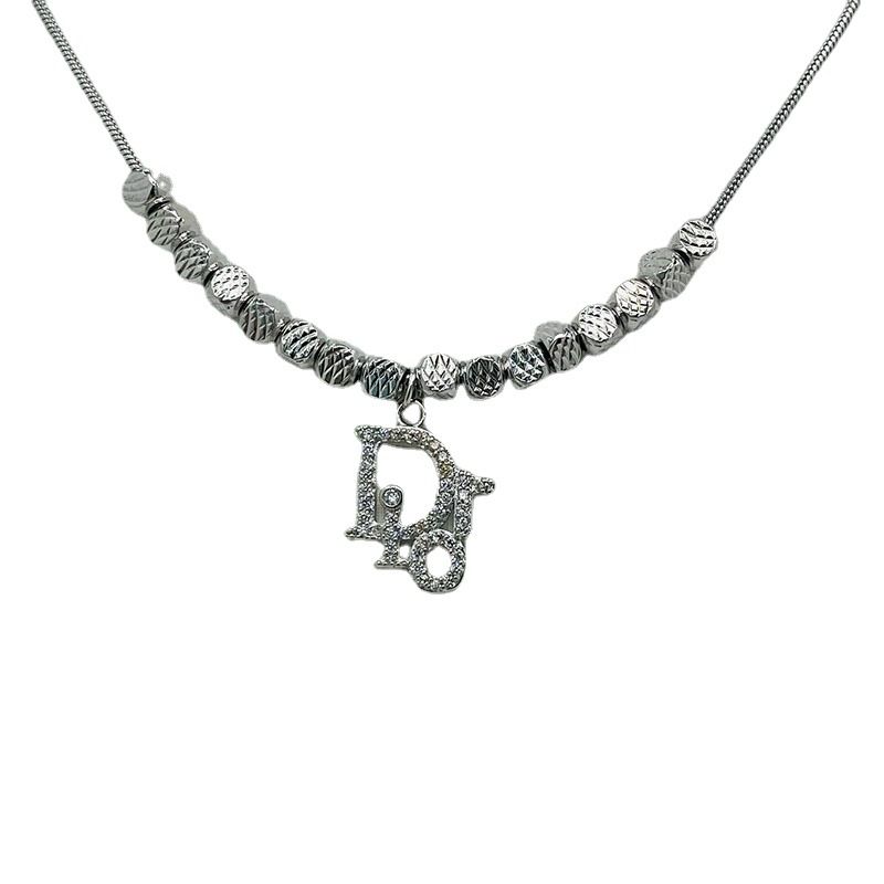 Collana con ciondolo a forma di lettera con strisce di ghiaccio hip hop e zircone in rame, collana con maglione di diamanti con personalità alla moda,_voghion.com