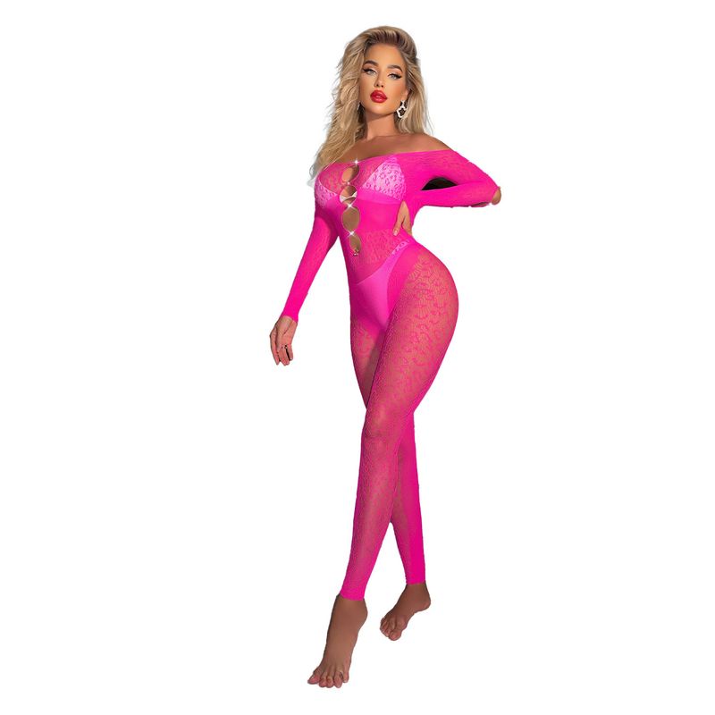 2025d Sexy Open-Crotch Strass Leopard Print Einteiliges Dessous Für Frauen Leidenschaftliche Versuchung Stimmung Hot Girl Fishnet Kleid_voghion.com