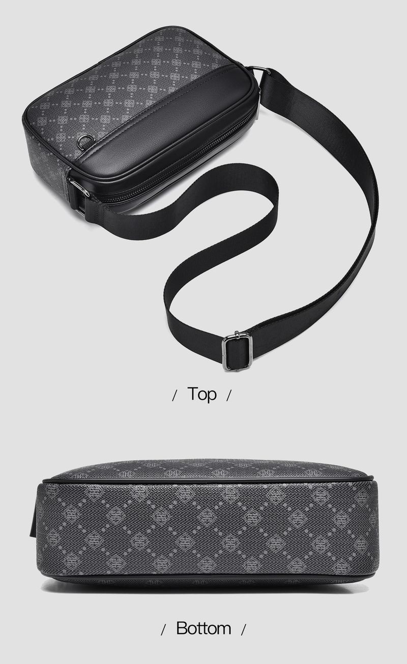 Borsa a tracolla stampata da uomo, borsa a tracolla casual, piccola borsa quadrata, zaino multifunzionale da uomo, per andare al lavoro_voghion.com
