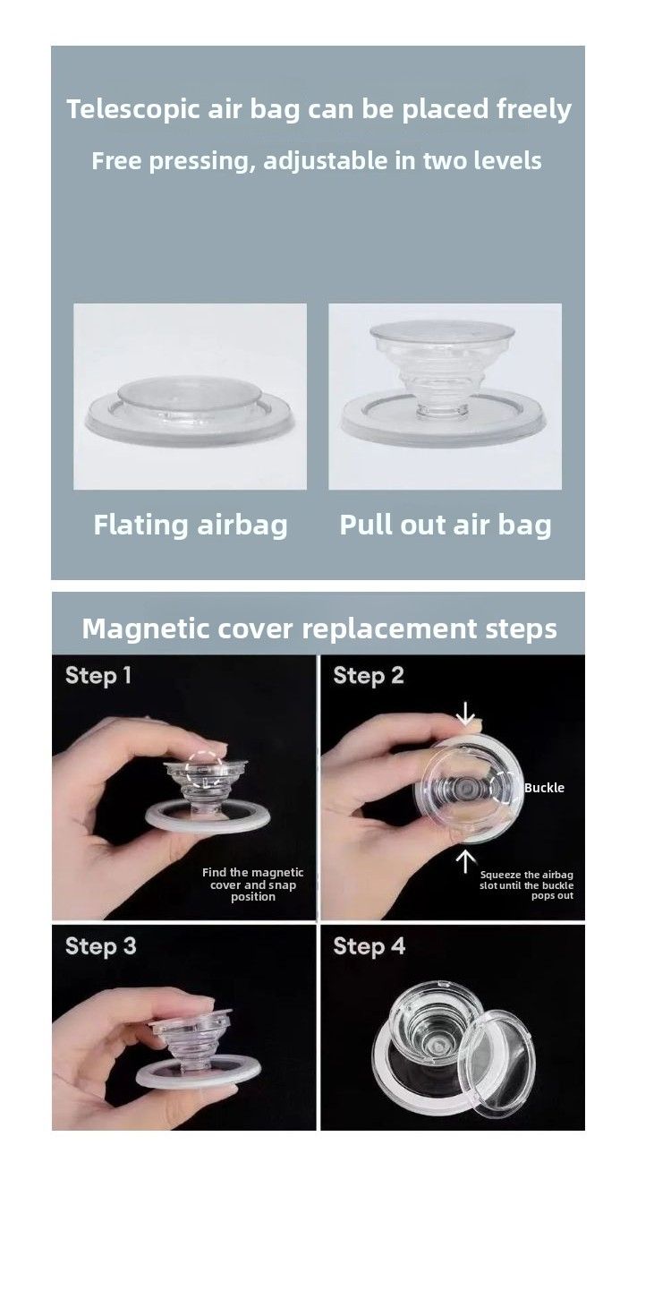 Magnetische Saug-Airbag StandSnap Finger Ring Kompatibel Mit Lazy Desktop Telefon Halter Für_voghion.com