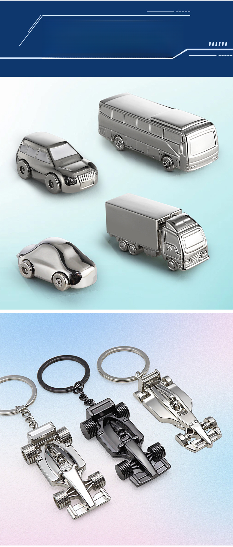 F1 Racing 4S Auto Tentoonstelling Reclame Zakelijk Geschenk Metalen Sleutelhanger_voghion.com