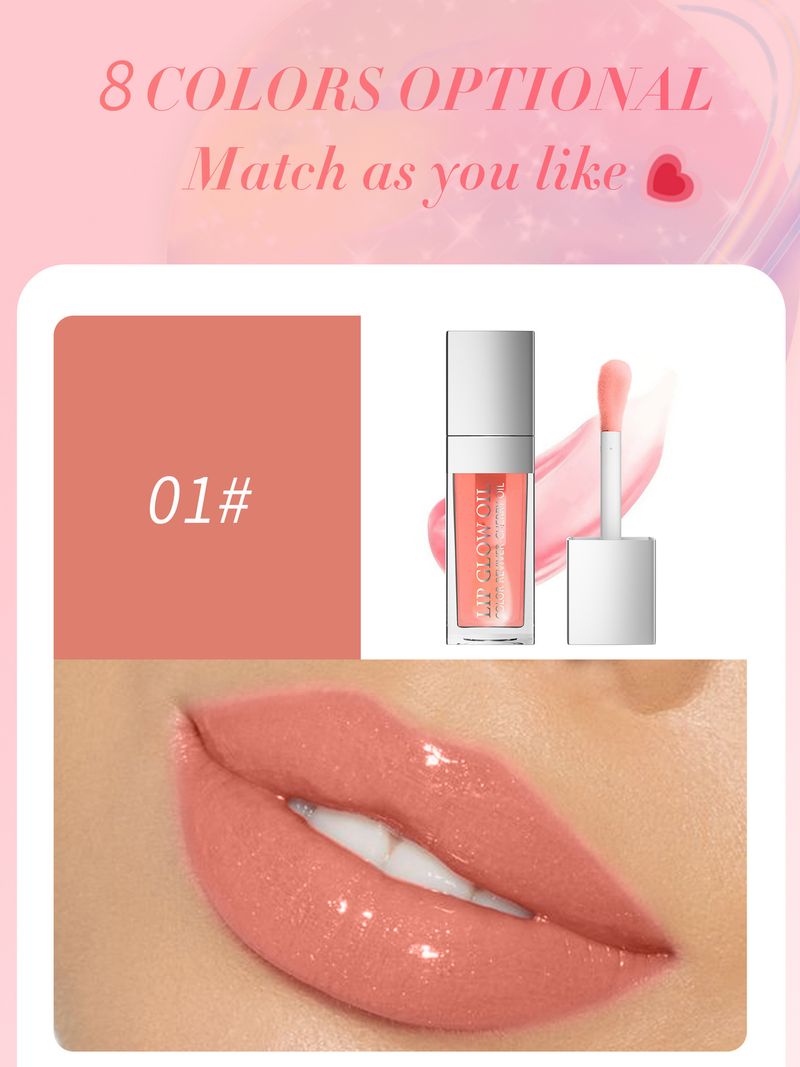 HelloKiss Hydraterende en verhelderende transparante kleur, Water Glazed Glass Glaze Lip Oil, lipolie_voghion.com