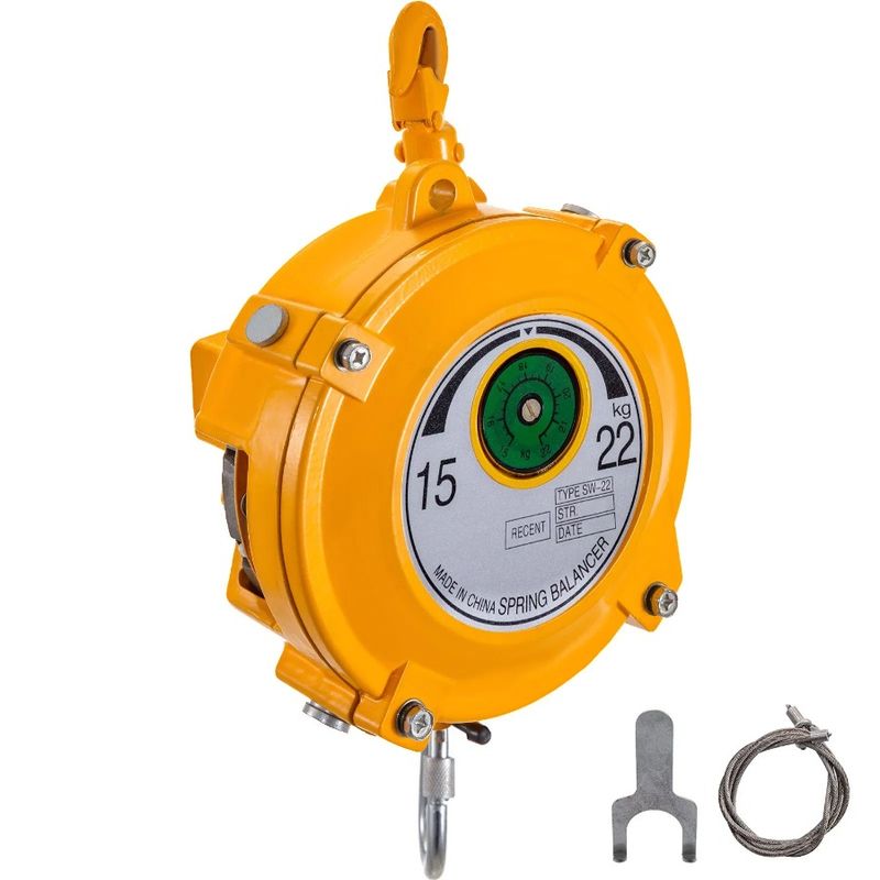 Strumento con gancio retrattile R, bilanciatore da 1522 kg, bilanciatore a fune e molla regolabile, lunghezza 1,5 m, supporto per bilanciatore da 3349 libbre_voghion.com