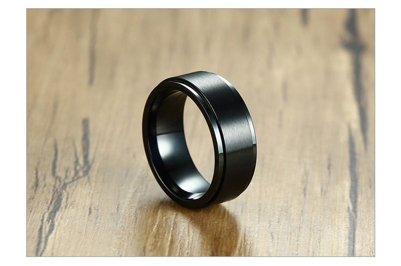 Vnox Spinner drehbar für Männer und Frauen, 6/8 mm, massiver, glänzender, matter Ehering, schlicht, lässig, klassisch, Retro, brüderlich_voghion.com